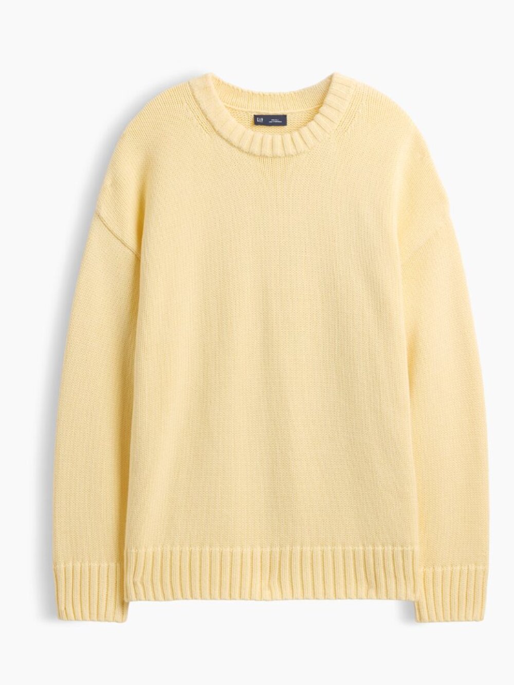 Gap 100% Cotton Oversized Sweater Butter Yellow - Picture 2 of 4